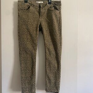 Zara Cheetah Skinny Jeans - Size 10